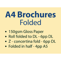 30,000 x A4 Folded Brochures - Trade - Pickup - Inc GST