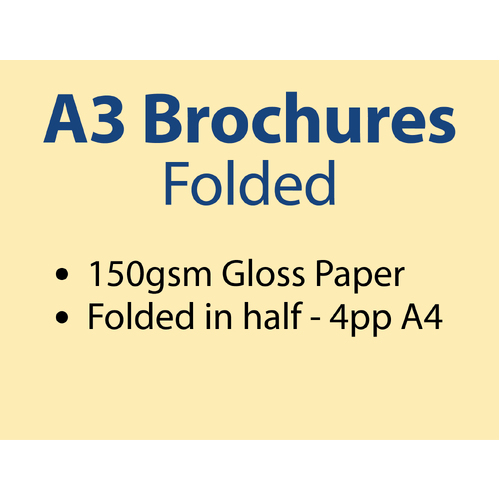 100,000 x A3 Folded Brochures - Trade - Pickup - Inc GST